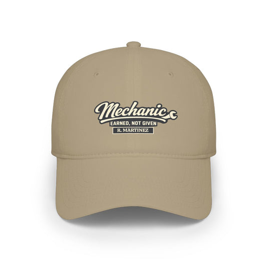 Personalized Mechanic Hat - Earned Not Given Custom Baseball Cap